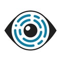 Eye cyber security icon - vector Royalty Free Stock Photo